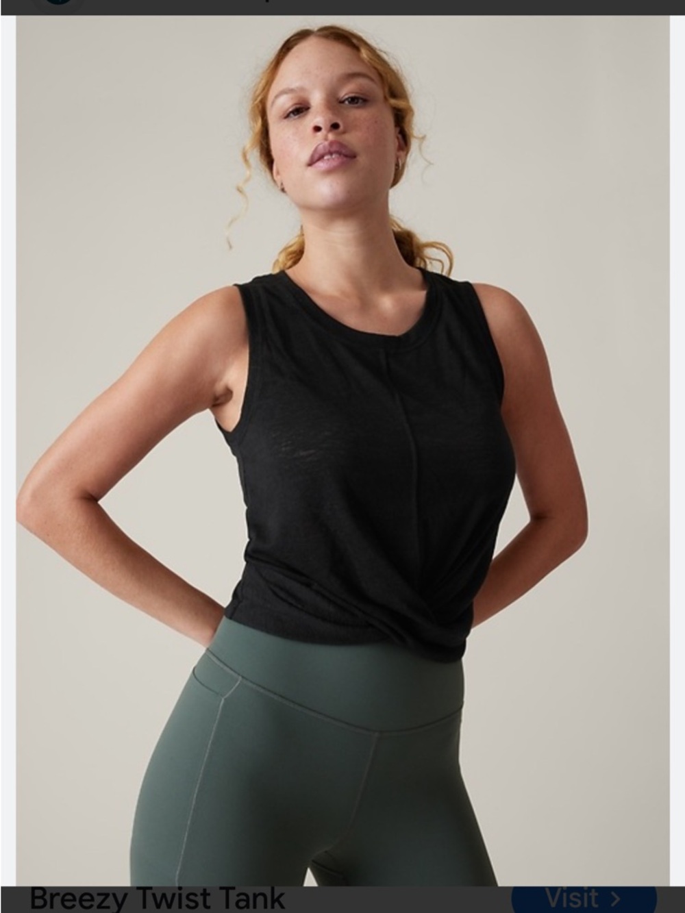 Women’s Black Athleta Breezy Twist Tank